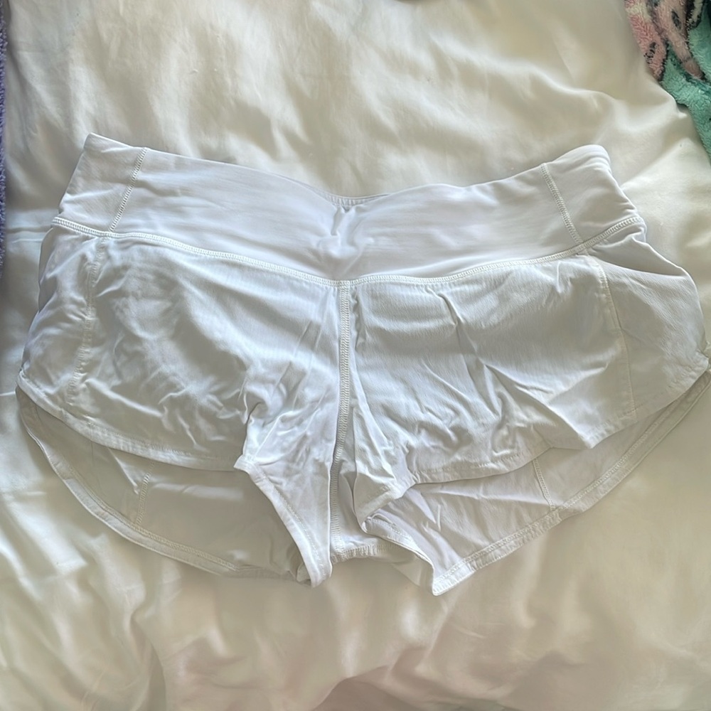 White Lululemon shorts